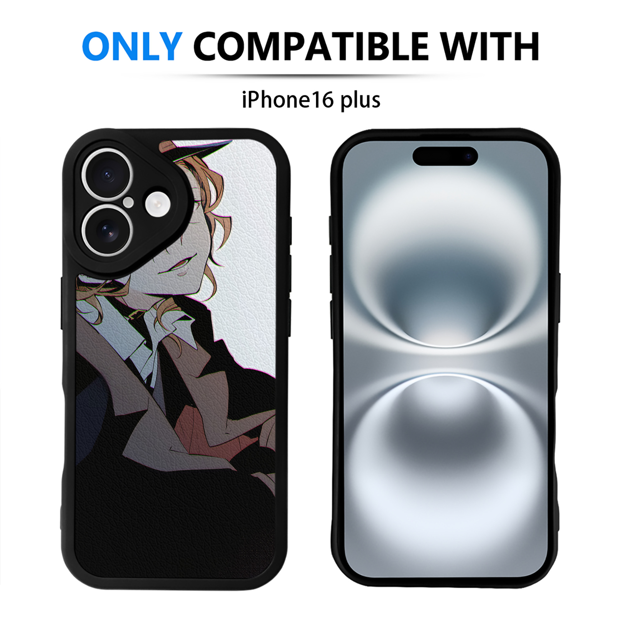 （画像用） 文豪ストレイドッグス Bungo Stray Dogs 【iPhone 16シリーズ対応】シリコンスマホケース（レザー調） 材質：シリコン